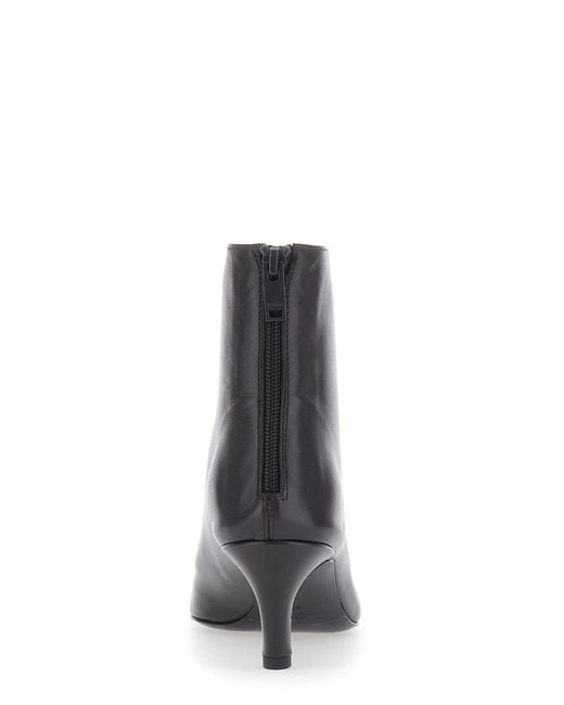 Totême Black Ankle Boots With Zip Closure