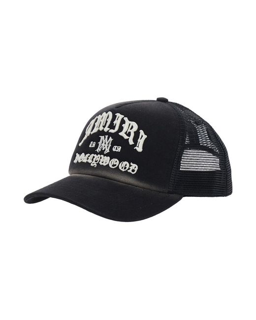 Amiri Black Hollywood Trucker Hat for men