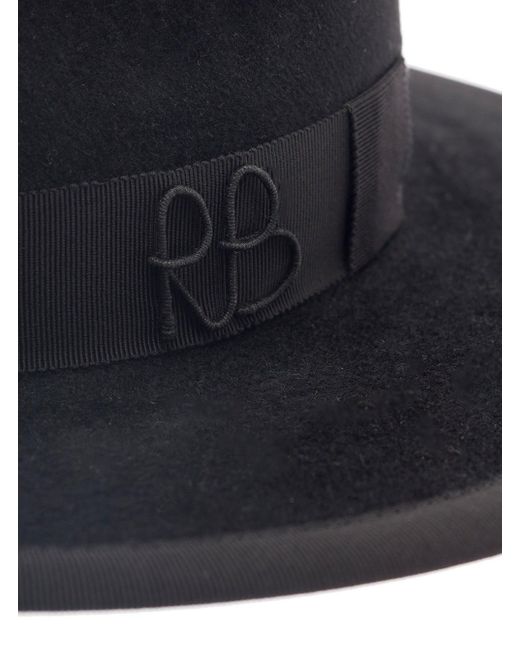 Ruslan Baginskiy White Fedora Hat With Rb Embroidery