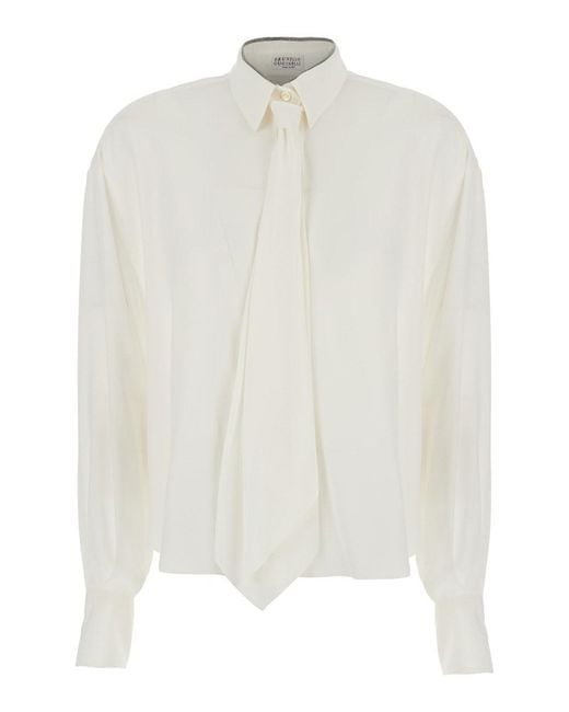 Brunello Cucinelli White Camicia