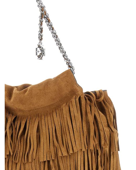 Borsa A Spalla 'Fleming' Con Tracolla A Catena E Design Con di Tory Burch in Brown