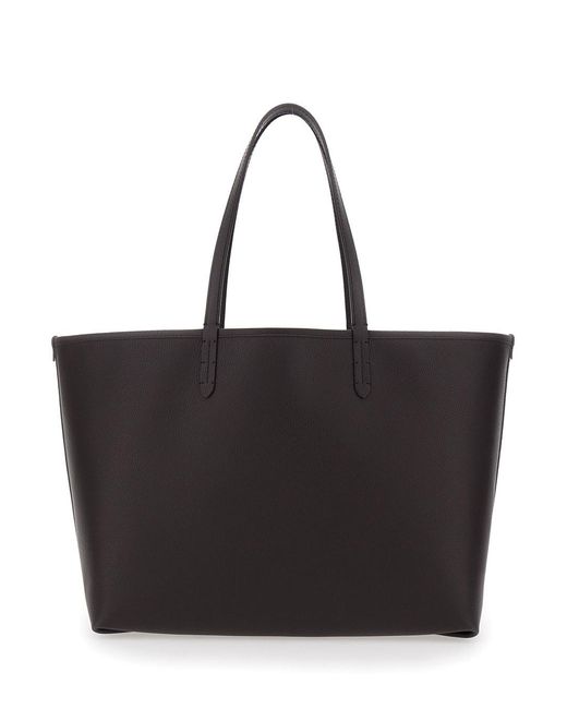 Burberry Black Reversible Tote Bag With Ekd Patch On The Front