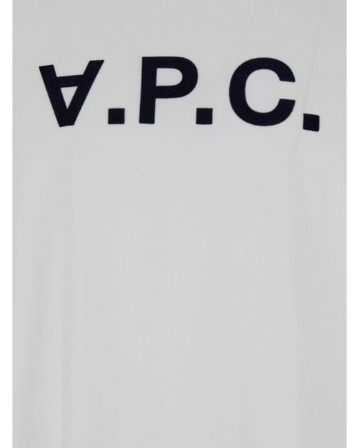 A.P.C. Gray Oversized T-Shirt With Print for men