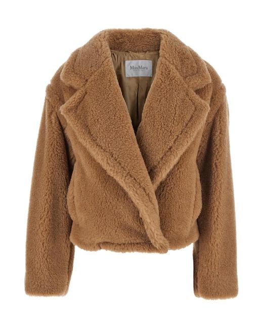 Max Mara Brown 'Gardone' Jacket With Wide Notched Revers