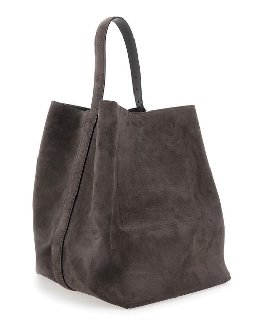 Totême  Brown Shoulder Bag With Buckle Shoulder Strap
