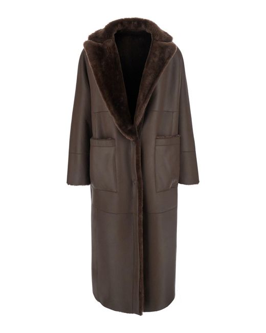 Blancha Black Coat With Notched Collar
