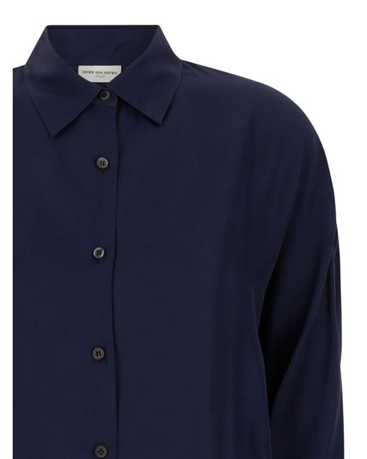Camicia Casio Fluida di Dries Van Noten in Blue