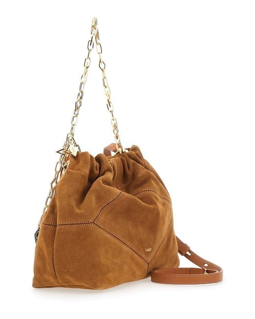 Ba&sh Brown Bag S Suede June Tote