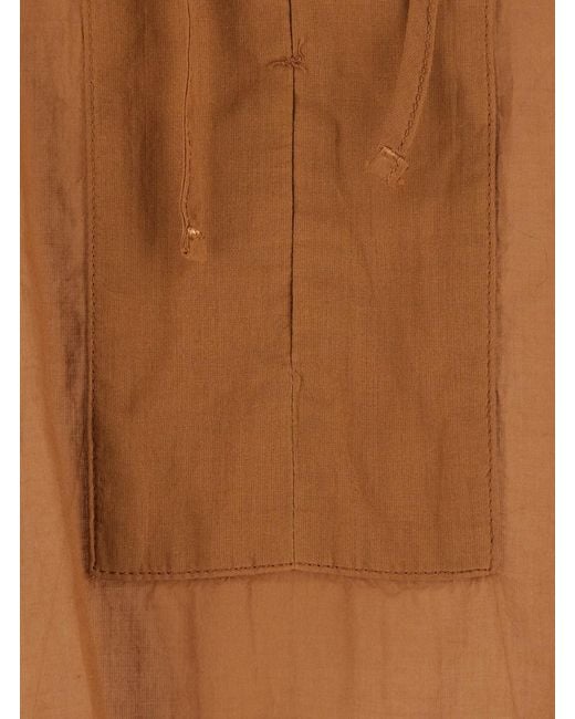 ..,merci Brown Blouse With Round Neckline And Bow Detail On The Front In