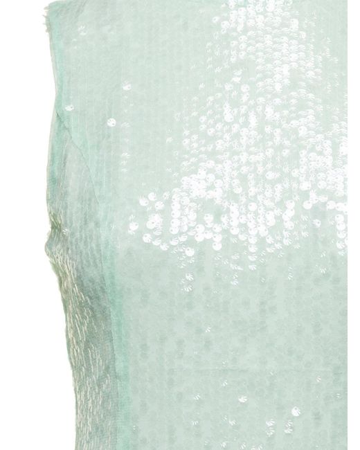 ROTATE BIRGER CHRISTENSEN Green Midi Dress With All-Over Sequins