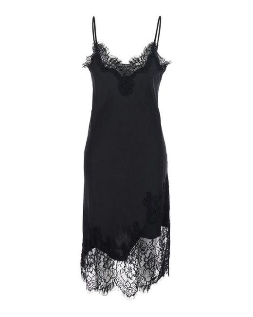 Abito 'Grace' Smanicato Con Dettagli di Gold Hawk in Black