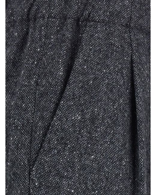 Brunello Cucinelli Gray Pants 'Pants Donegal' With Welt Pockets And Bl