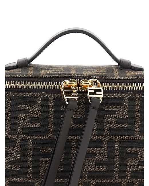 Fendi Black 'Vanity Bag' Handbag With Ff Motif