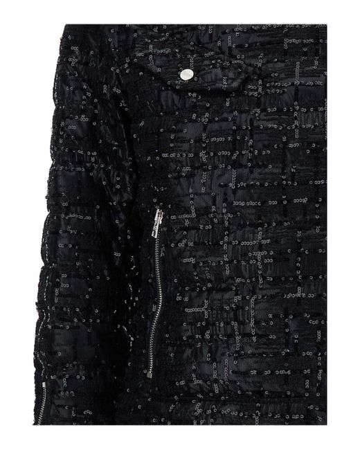 Herno Black Sequin Embellished Padded Jacket