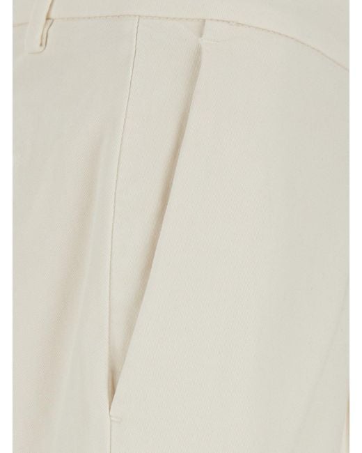 Michael Coal Natural Pants With Side Pocket And Contrast Details for men