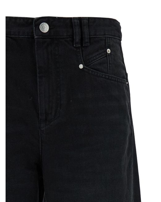 Isabel Marant Blue 'Lemony' Five-Pocket Jeans With Logo Patch