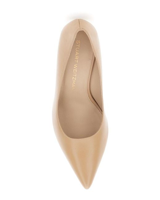 Stuart Weitzman Natural Leather Pumps