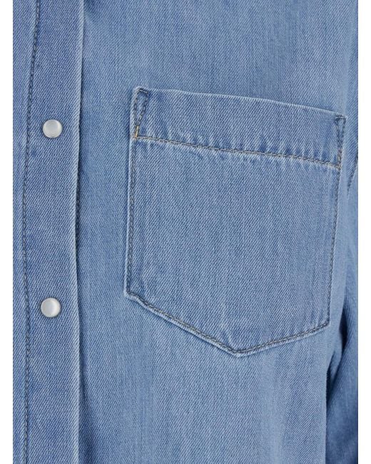 AG Jeans Blue Cropped Shirt Kodiac Denim