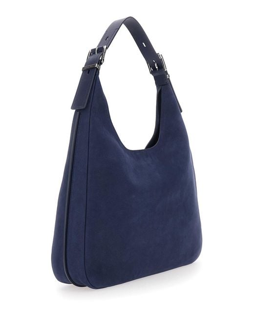 MICHAEL Michael Kors Blue 'Nolita Large' Shoulder Bag With Logo Lettering On The Front