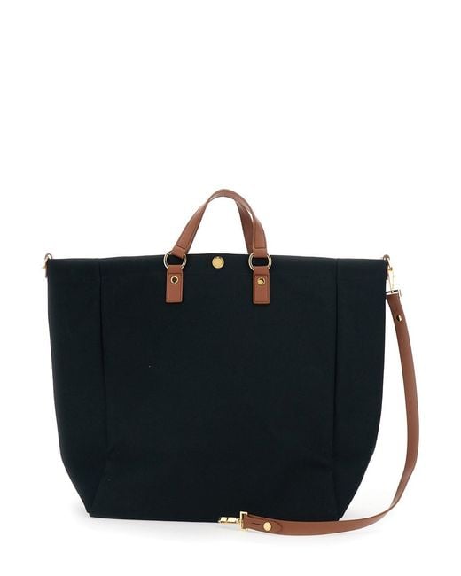 Elisabetta Franchi Black Tote Bag, Leather