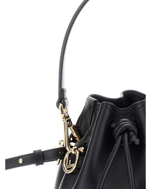 Fendi Black 'Mon Tresor Mini' Handbag With Removable Shoulder Strap An