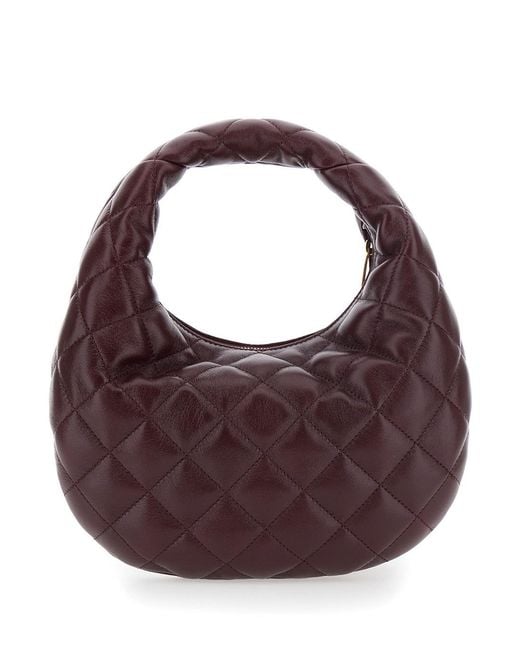 Saint Laurent Purple 'Icarino' Handbag With Cassandre Plate On Front
