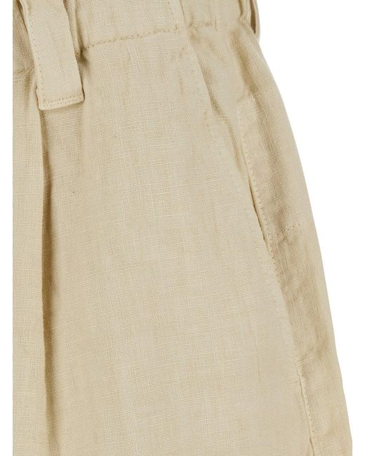 C P Company Natural Bermuda With Elasticated Waist And One Front Pocket for men