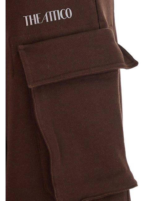 Pantalone Cargo Con Vita Elasticizzata Con Coulisse E Logo di The Attico in Brown