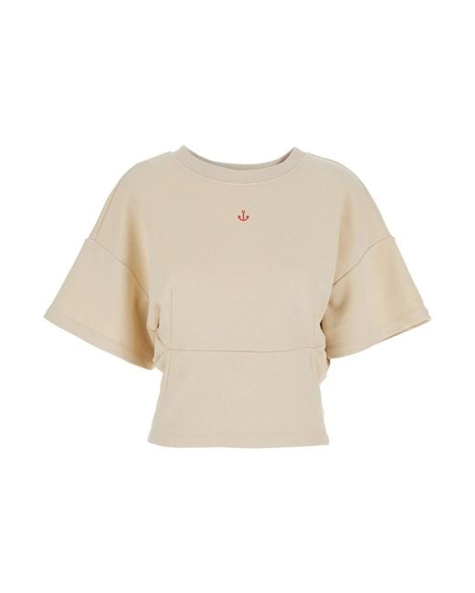 ..,merci Natural Sweater With Long Sleeves And Round Neck
