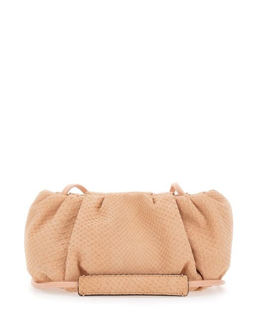 Biaggini Natural Pillow Is A Python Clutch For