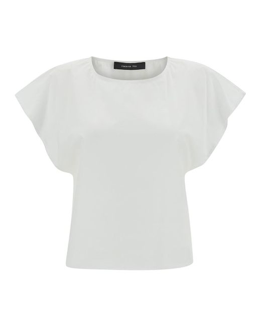 FEDERICA TOSI White Top With Cap Sleeves