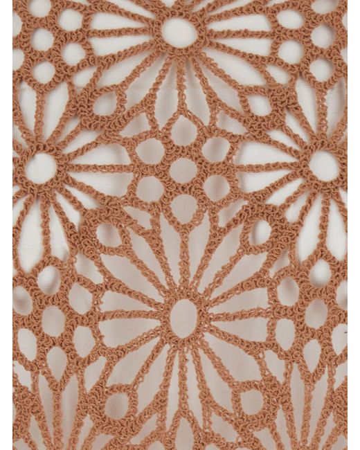 Norma Kamali Natural Swing' Long Dress With Perforated