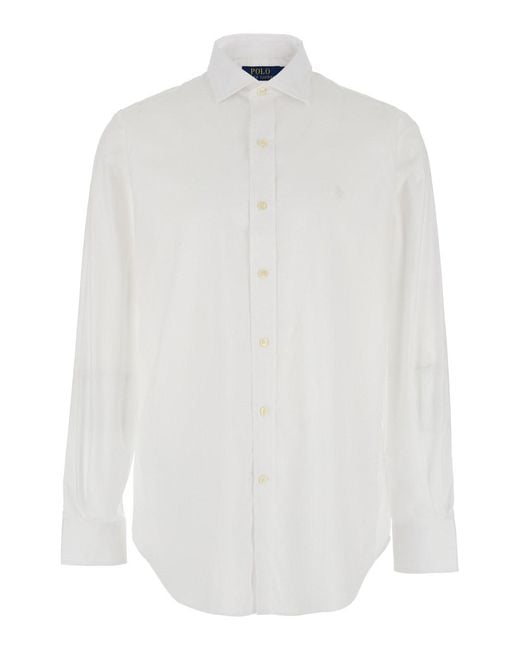 Polo Ralph Lauren White Shirt 'Custom Fit' for men