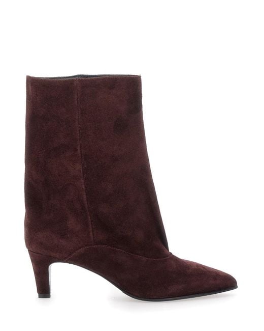 Strategia Brown 'Joelle' Ankle Boots With Pointed Design And Low He