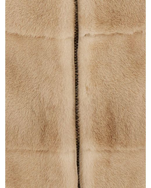 Suprema Natural Faux Fur Jacket With Elegant Details