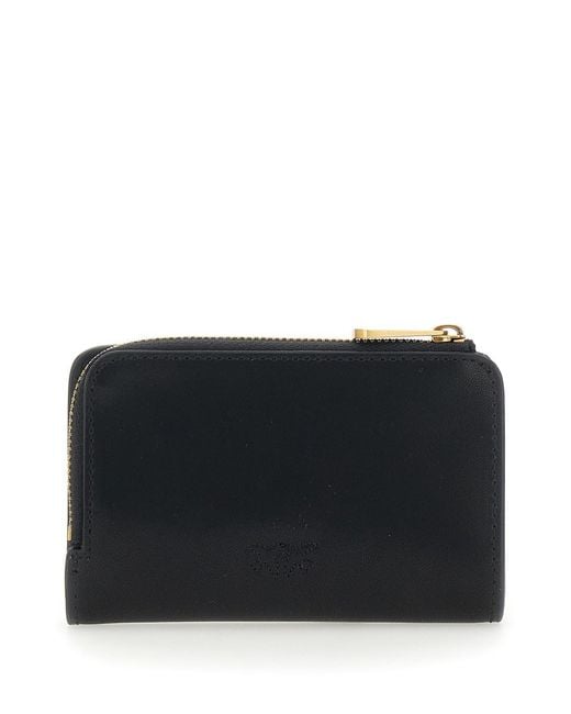 Pinko Black Wallet Love Birds Leather