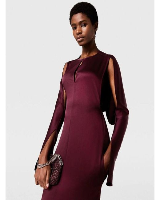 Stella McCartney Purple Round Neck Midi Dress