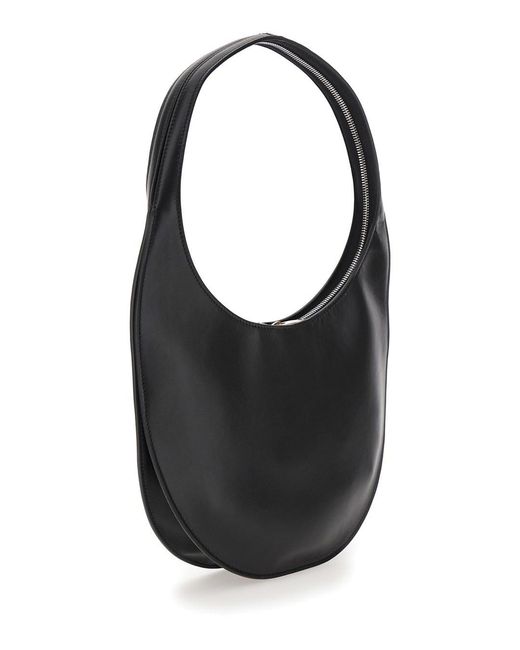 Coperni Black 'Swipe Medium' Shoulder Bag With Logo On Front
