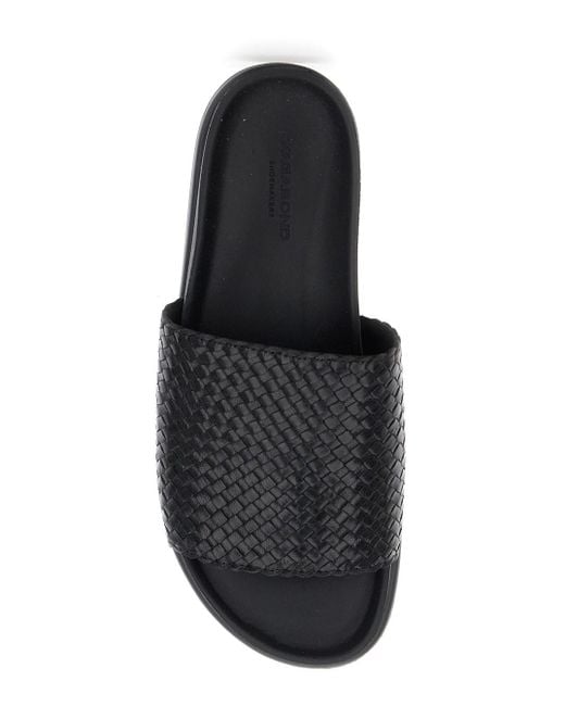 Vagabond Black Sandals With Braided Design