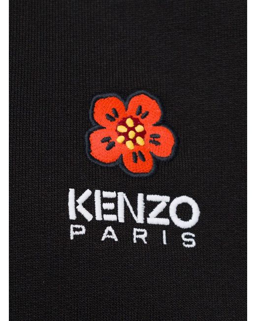 KENZO Black Crewneck Sweatshirt With Logo Patch for men
