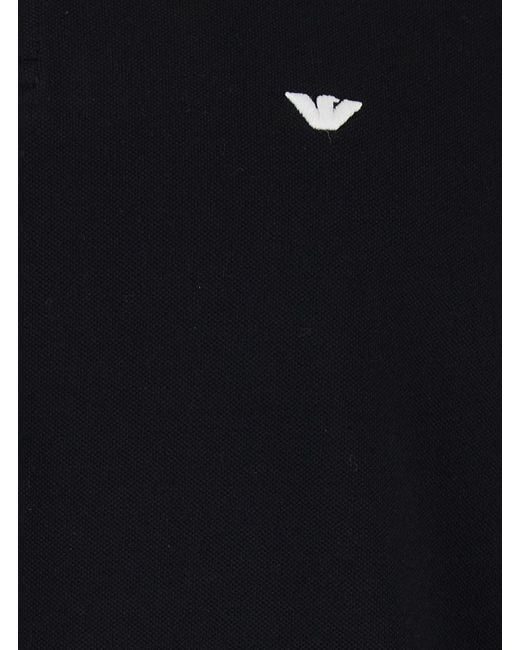 Emporio Armani Blue Polo Shirt Long Sleeve for men