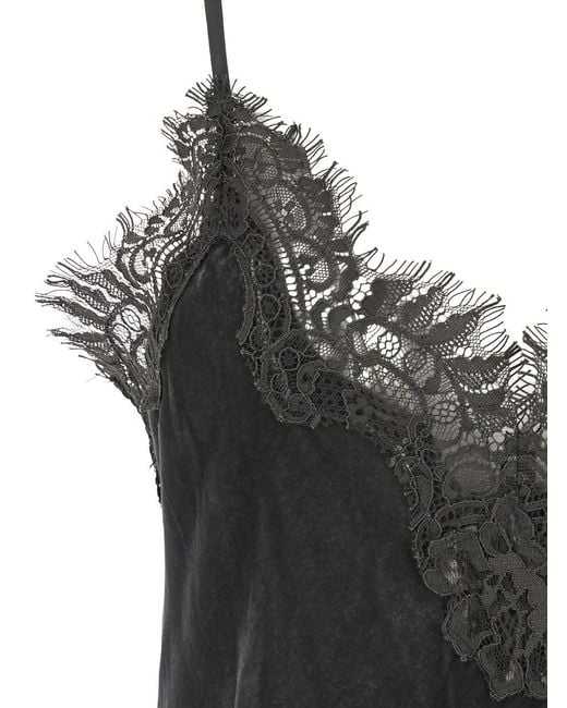Gold Hawk Black Dress "Velcet Coco" With Long Sleeves And V-Neck