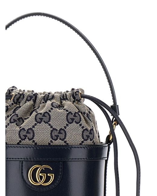 Gucci Blue Mini Bucket Bag With Double G