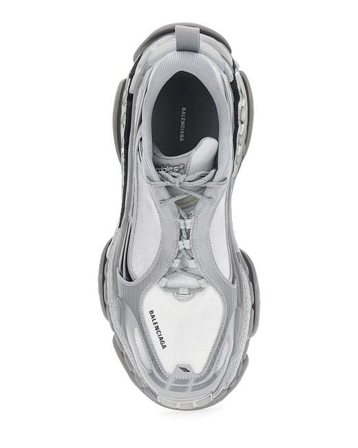Balenciaga White Sneakers 'Triples 2' Leather Trim for men