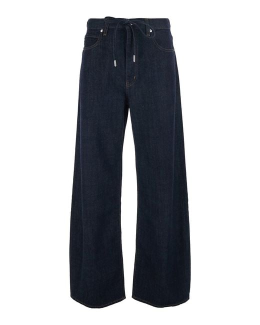 FRAME Blue Jeans Off Duty Drawstring Bow