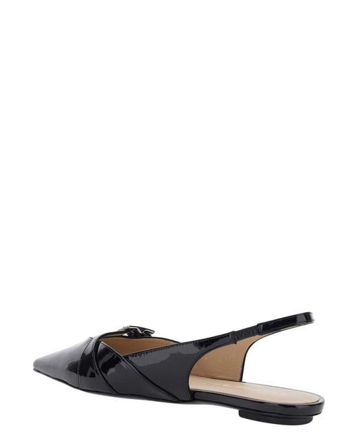 Stuart Weitzman Black Ballet Shoes Georgie Slingback