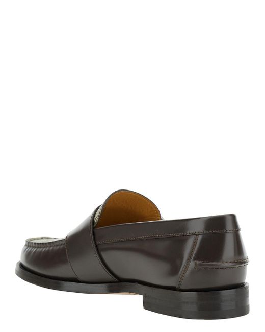 Gucci Gray And Ebony Loafers With Double Buckle for men