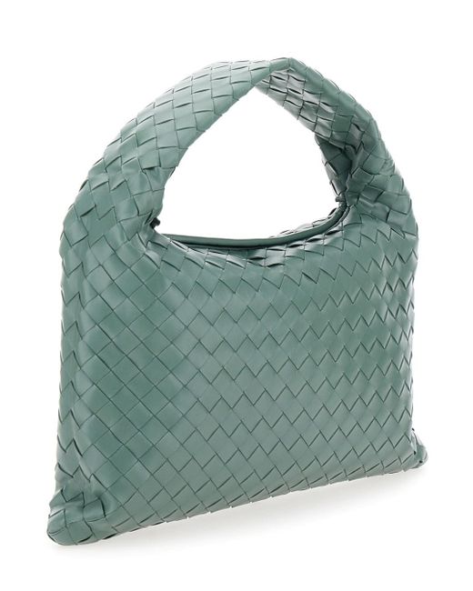 Bottega Veneta Green 'Hop Piccola' Light Shoulder Bag With Intreccio M
