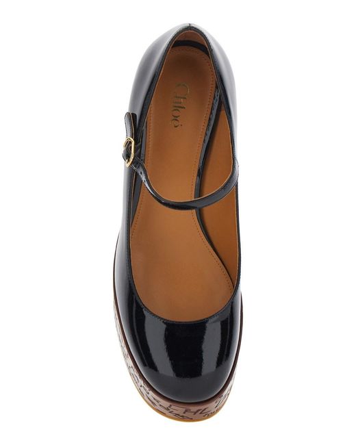 Chloé Brown Chloã Wedges With Mary Jace Ankle Strap And High Wedge Heel