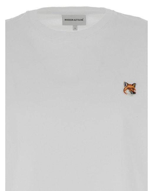 Maison Kitsuné White Fox Head Patch Regular Tee Shirt for men